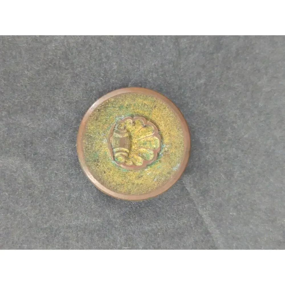 LOT G of 10 Antique Vintage Victorian Brass Mixed Materials Buttons ESTATE FIND